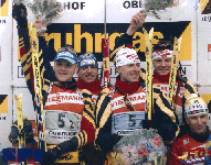Staffelsieg in Oberhof am 10.01.1999 / The German relay team won in Oberhof January 10th 1999